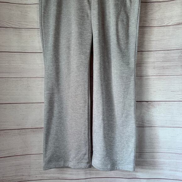 Adidas Light Gray Athletic Climawarm Pants Wide Leg Mesh Lined Drawstring Size L - Picture 3 of 16